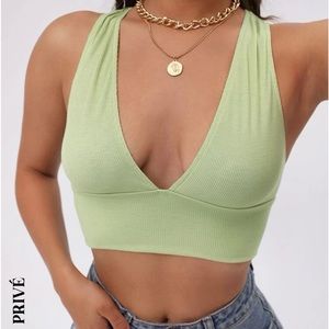SHEIN crisscross crop top